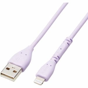 エレコム MPA-UALPSE10PU USB-A to Lightningケーブル イージーグリップ 1.0m パープル