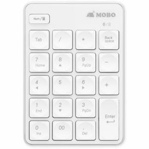 MOBO　AM-NPB20-SW　Bluetooth対応テンキーパッド　「MOBO　TenkeyPad」　ホワイト／シルバー