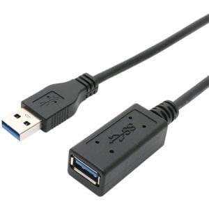 ミヨシ USB-EXM301／BK USB3.0延長ケーブル マグネットタイプ 1m ブラック