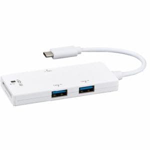 ナカバヤシ　COM-C3SD073W　USB3.2Gen1Type-C3ポートコンボハブ　　ホワイトCOMC3SD073W