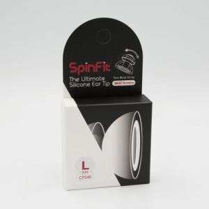 イヤチップ スピンフィット    SpinFit CP240-L ツインブレードイヤチップ ノズル付 1ペア Lサイズ