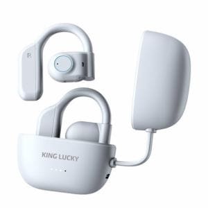 KING LUCKY i31pro 空気伝導式 完全ワイヤレスイヤホン 左右分離 Bluetooth対応 ホワイト