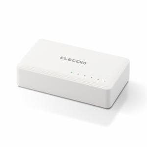【推奨品】エレコム　EHC-G05PA2-W　スイッチングハブ　LAN　ハブ　5ポート　Giga対応　1000／100／10Mbps　ホワイト