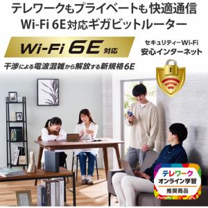 エレコム WRC-XE5400GS-G Wi-Fi 6E(11ax) 2402+2402+574Mbps Wi-Fi