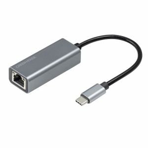 グリーンハウス GH-ULACB-GY USB Type-C LAN変換アダプタ Gigabit対応 Chrome／Android／iPadOS／Mac／Windows対応 グレー