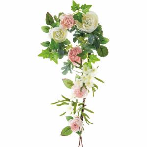 ポピー　ラナンキュラスリース　ＦＢＣ－８００７　ＰＢＴ　ピンク　リングφ１０ｃｍ・全長３８ｃｍ花径３．５～６ｃｍ・幅２１ｃｍ