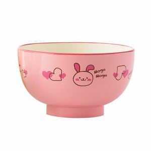 アサヒ興洋 食洗子供汁椀 もぐもぐうさぎ ピンク 直径9.9cm 高さ5.5cm