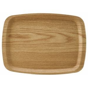 木製食器　ノンスリップオーバルトレー　ＡＢＴ１９　ブラウン　38ｃｍ