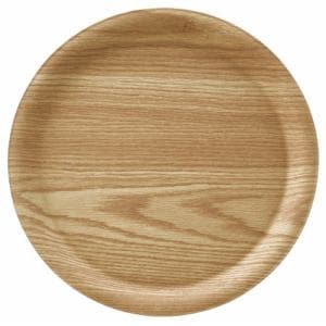 木製食器　ノンスリップラウンドトレー　ＡＢＴ２５　ブラウン　36ｃｍ