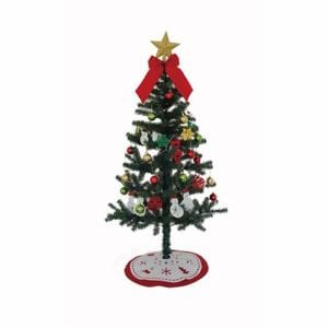[高さ150cm]そのまま飾れるオーナメント付クリスマスツリー LED付き
