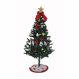 [高さ180cm]そのまま飾れるオーナメント付クリスマスツリー LED付き