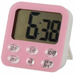 オーム電機 COK-T140-P 時計付デジタルタイマー ピンク