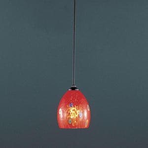 大塚家具 ペンダントCLAオベットR 赤色 ダクト取付専用 ランプ(電球)別売 イタリア製