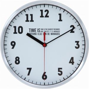 掛け時計・ウォールクロック　タイムズ　ホワイト　径25cm
