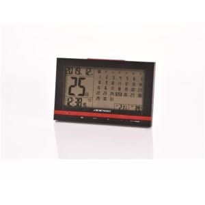 電波置時計　マンスリーカレンダー電波クロック　ブラック　アデッソ(株)　CH-401