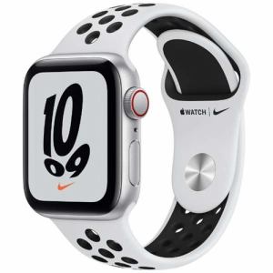 アップル(Apple) MKR43J/A Apple Watch Nike SE（GPS + Cellularモデル） 40mm  シルバーアルミニウムケースとピュアプラチナム/ブラックNikeスポーツバンド レギュラー | ヤマダウェブコム