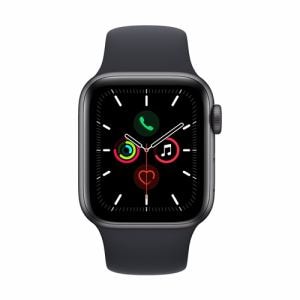 アップル(Apple)　MKQ13J/A　Apple　Watch　SE（GPSモデル）　40mm　スペースグレイアルミニウムケースとミッドナイトスポーツバンド　レギュラー