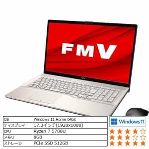 富士通 FMVN77F3G ノートパソコン LIFEBOOK シャンパンゴールド
