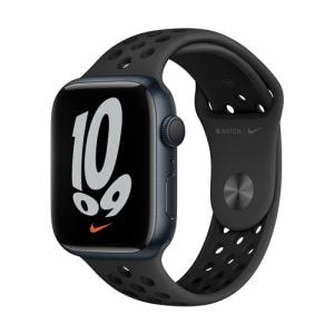 アップル(Apple) MKNC3J/A Apple Watch Nike Series 7(GPSモデル) 45mm ミッドナイトアルミニウムケースとアンスラサイト/ブラックNikeスポーツバンド レギュラー