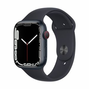 アップル(Apple) MKJP3J/A Apple Watch Series 7(GPS + Cellularモデル) 45mm ミッドナイトアルミニウムケースとミッドナイトスポーツバンド レギュラー
