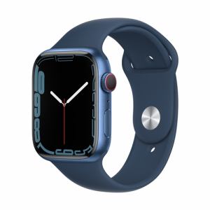 アップル(Apple) MKJT3J/A Apple Watch Series 7(GPS + Cellularモデル) 45mm ブルーアルミニウムケースとアビスブルースポーツバンド レギュラー