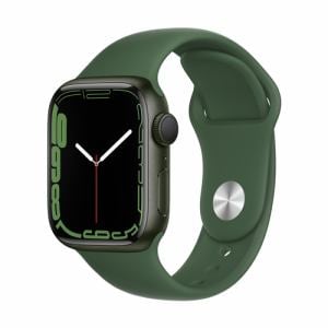 アップル(Apple) MKN03J/A Apple Watch Series 7(GPSモデル) 41mm グリーンアルミニウムケースとクローバースポーツバンド レギュラー