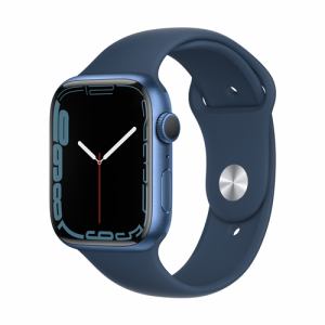 アップル(Apple) MKN83J/A Apple Watch Series 7(GPSモデル) 45mm ブルーアルミニウムケースとアビスブルースポーツバンド レギュラー