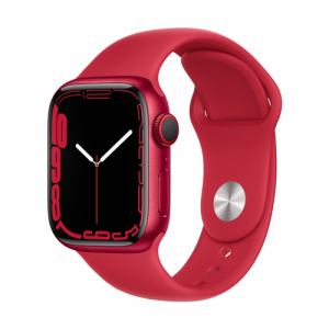 アップル(Apple) MKHV3J/A Apple Watch Series 7(GPS + Cellularモデル) 41mm  (PRODUCT)REDアルミニウムケースと(PRODUCT)REDスポーツバンド レギュラー