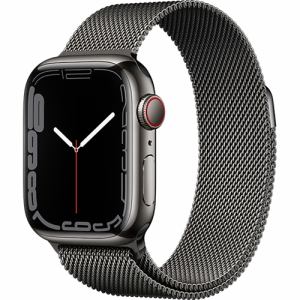 アップル(Apple) MKJ23J/A Apple Watch Series 7(GPS + Cellularモデル) 41mm グラファイトステンレススチールケースとグラファイトミラネーゼループ