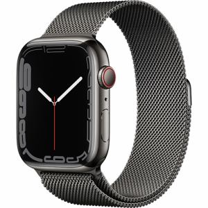 アップル(Apple) MKL33J/A Apple Watch Series 7(GPS + Cellularモデル) 45mm グラファイトステンレススチールケースとグラファイトミラネーゼループ