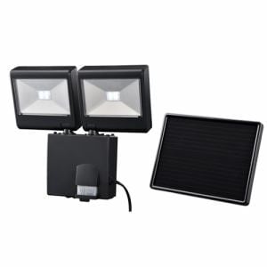 オーム電機　ソーラー式　LEDセンサーライト　2灯4W　LS-SH2D4-K