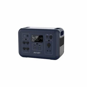 AVIOT PS-F1200-NV ポータブル電源 1200W リン酸鉄リチウムイオン電池 /15出力 /AC・DC充電 /USB PD対応 ネイビー
