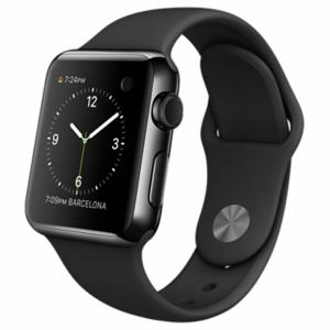アップル(Apple)　MLCK2J／A　Apple　Watch　38mm　スペースブラックステンレススチールケースとブラックスポーツバンド