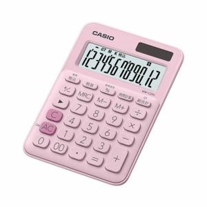 カシオ MW-C20C-PK-N カラフル電卓（12桁） ペールピンク