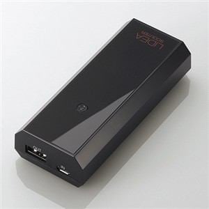 エレコム　DE-M02L-5220BK　スマートフォン用モバイルバッテリー　1ポート搭載　[2A／5200mAh]　ブラック