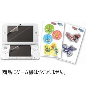 マックスゲームズ 3DS LL用 液晶保護フィルム ポケモンシール付 SPRG-02P