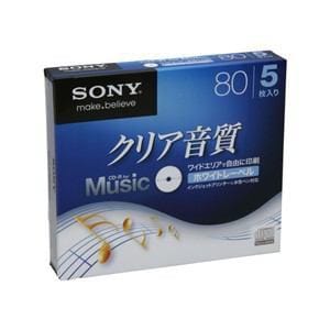 ソニー 5CRM80HPWS 音楽用CD-R 80分 5枚