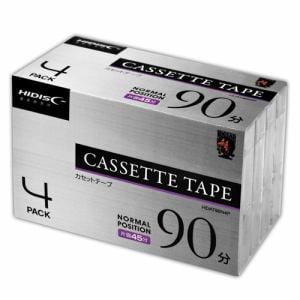 磁気研究所 HDAT90N4P HIDISC 音楽用カセットテープ ノーマルポジション 90分 4巻