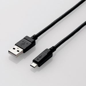 エレコム　MPA-AMB2U15BK　2A対応microUSBケーブル　1.5m　ブラック