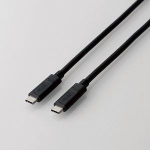 ELECOM（エレコム）　MPA-CC13A10NBK　USB3.1ケーブル(C-C、PD対応)　1.0m　ブラック