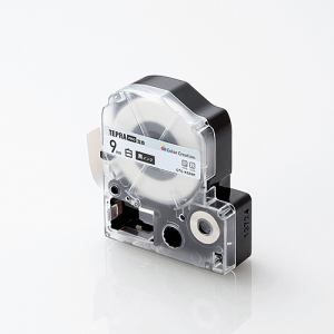 カラークリエーション　CTC-KSS9K　キングジム「テプラ」PROシリーズ用テープカートリッジ(白テープ／黒文字／9mm)