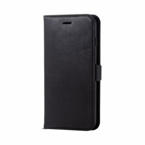エレコム PM-A17LPLFYBK iPhone 8 Plus用 ソフトレザーカバー磁石付 ブラック