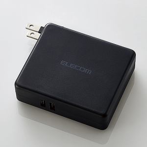 エレコム　DE-AC01-N5824BK　AC充電器一体型モバイルバッテリー　ブラック