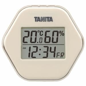 タニタ　TT-573-IV　デジタル温湿度計　アイボリー