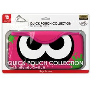 キーズファクトリー クイックポーチコレクション For Nintendo Switch スプラトゥーン2 イカ ネオンピンク ヤマダウェブコム