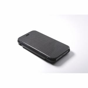 DEFF　iPhone　7　Plus用　RONDA　Carbon　＆Spanish　Leather　Case　カーボンフリップタイプ　ブラック　DCS-IP7PRAFCLBK