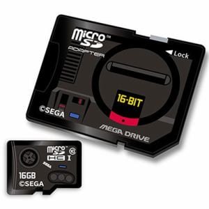 ステップファクトリー STFW101-MG メガドライブ microSDHCカード 16GB プラスSDアダプター