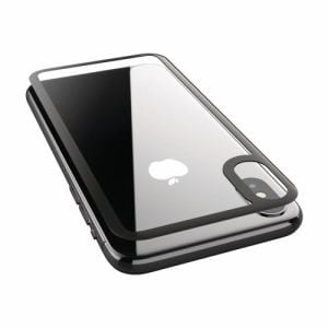 エレコム PM-A18BFLGGRUCB iPhoneXS iPhone XS用背面フルカバーガラスフィルム／フレーム印刷