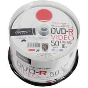HIDISC TYDR12JCP50SP 16倍速対応DVD-R 50枚パック4.7GB ワイドプリンタブル