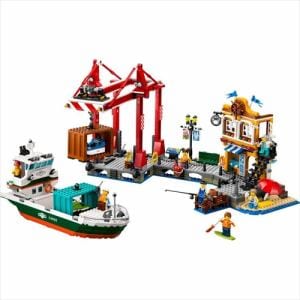 レゴジャパン　レゴシティの波止場と貨物船